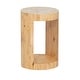 preview thumbnail 4 of 6, Linon Pensfold Beige Capiz and Wood Side Table