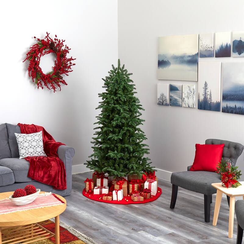 6' South Carolina Fir Artificial Christmas Tree with 450 Clear Lights and 1598 Bendable Branches
