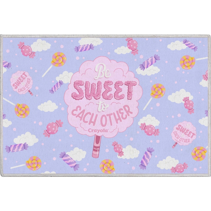 Crayola Be Sweet Lilac Area Rug By Well Woven