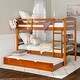 preview thumbnail 70 of 79, Walker Edison Solid Wood Twin Size Bunk Bed with Trundle