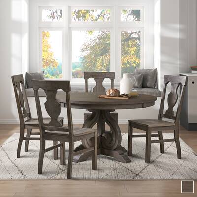 Welty Wood Round 5-Piece Dining Set