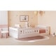 preview thumbnail 4 of 24, Wood Twin Size Platform Bed with Guardrails, No Slats Kids Floor Bed Frame