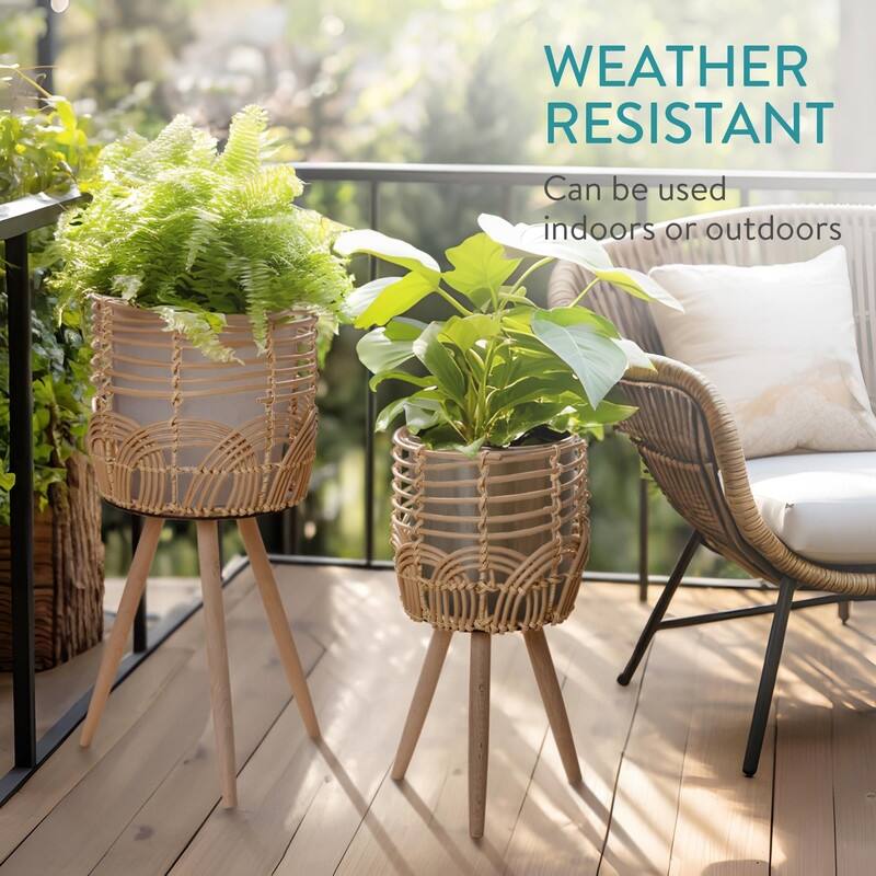 Style Plant Stand Set For House And Outdoor Plants - 10.83 x 10.83 x 23.62 inches