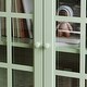 preview thumbnail 15 of 16, Anmytek Mint Green Vintage Glass Door Cabinet Kitchen Buffet Sideboard Living Room Display Storage