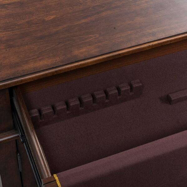 Shop Black Friday Deals On Lucca Cordovan Brown Server On Sale Overstock 18706157