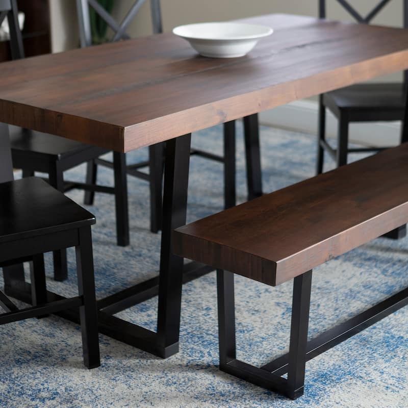 Middlebrook Solid Wood 6-Piece Dining Set with X-Back Chairs