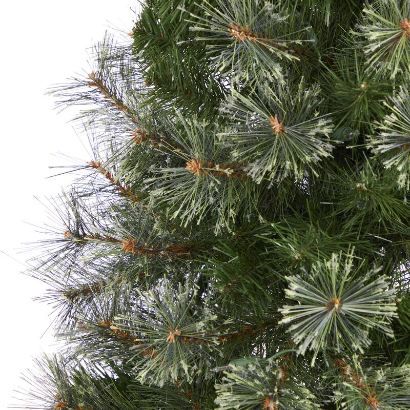 5ft. Cashmere Slim Artificial Christmas Tree with 250 Warm White Lights and 408 Branches - Elegant Holiday X-Mas Tree