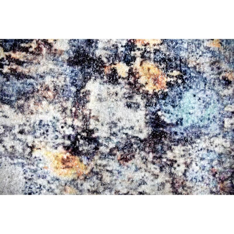 Hand Woven Victoria Micro Printed Polyester Traditional Oriental Area Rug