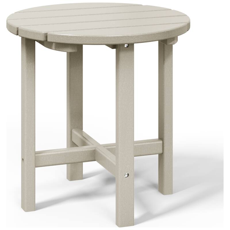 Laguna Outdoor Folding Adjustable Adirondack Chair with Hideaway Ottoman & Round Side Table