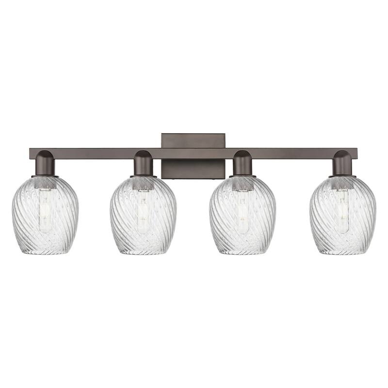 Innovations Lighting 716-4W-12-33 Salina Vanity Salina 4 Light 33" - Oil Rubbed Bronze / Clear Spiral Fluted