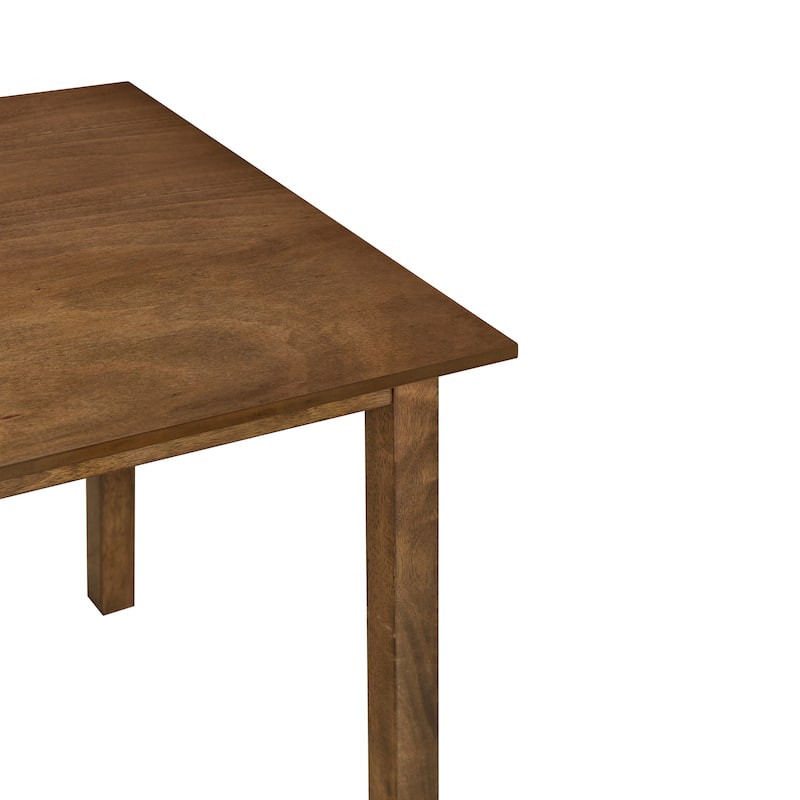 5Piece Wood Dining Table Set Rectangular Table with Upholstered Chairs