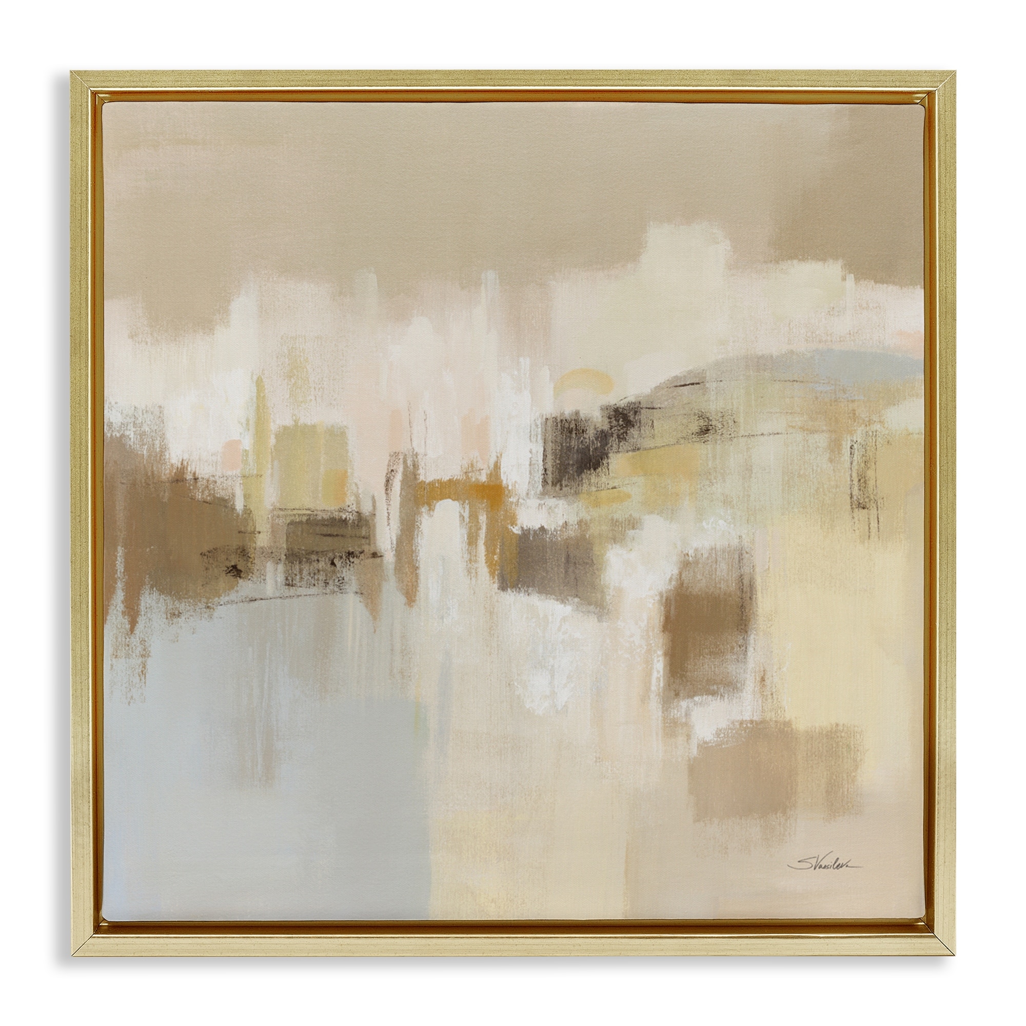 Stupell Ethereal Vista Abstract Framed Floater Canvas Wall Art Design By Silvia Vassileva