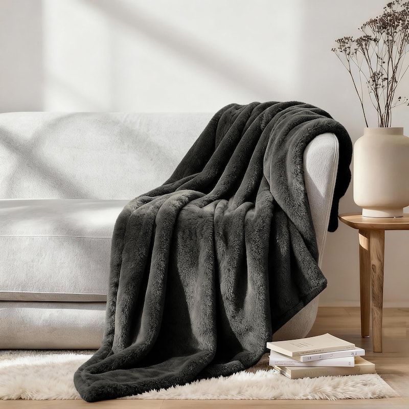 Superior Solid Fluffy Fleece Blanket, Plush and All Season