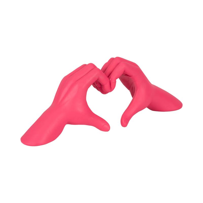 Sagebrook Home Resin Polyresin Sculpted Hands Heart Figurine Decor - 15" x 4" x 5"