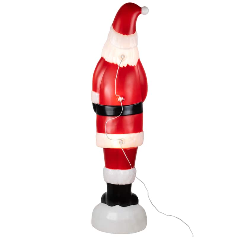 Lighted Blow Mold Santa Claus Outdoor Christmas Decoration - 59" - Red