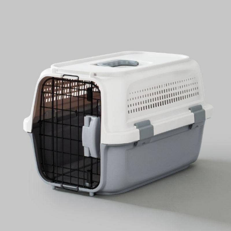 Plastic Cat Carrier with Integrated Litter pan