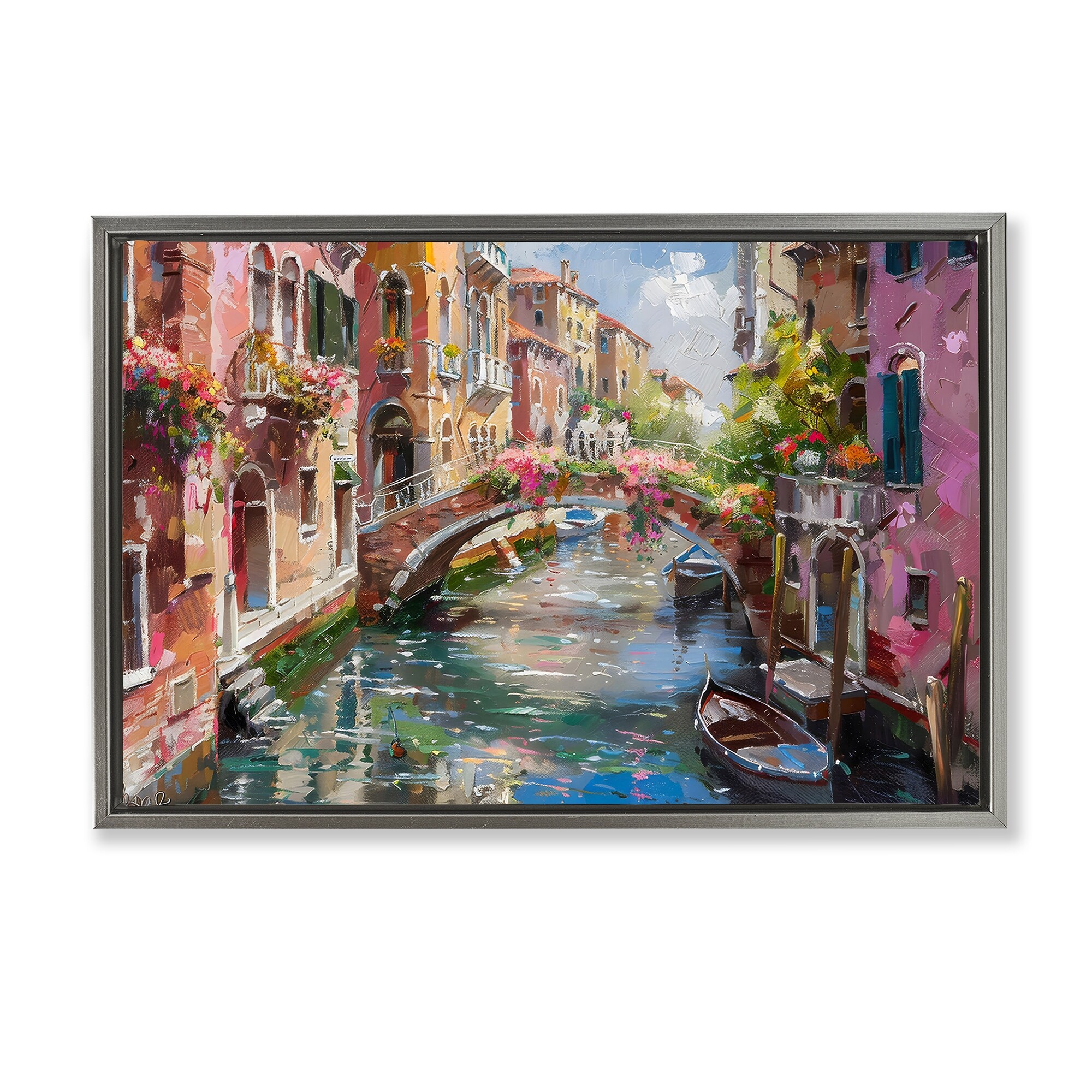 Stupell Reflections of Venice Framed Floater Canvas Wall Art Design By LSR Creative Studio