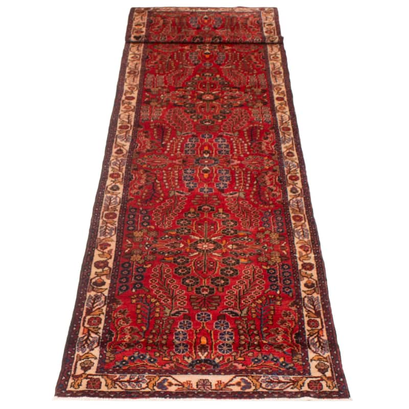 ECARPETGALLERY Hand-knotted Andelz Red Wool Rug - 3'5 x 14'9