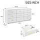 preview thumbnail 9 of 19, Contemporary 9-Drawer Wide Dresser – Wood Bedroom Storage Chest with Spacious Capacity, Sturdy & Child-Safe Design‌
