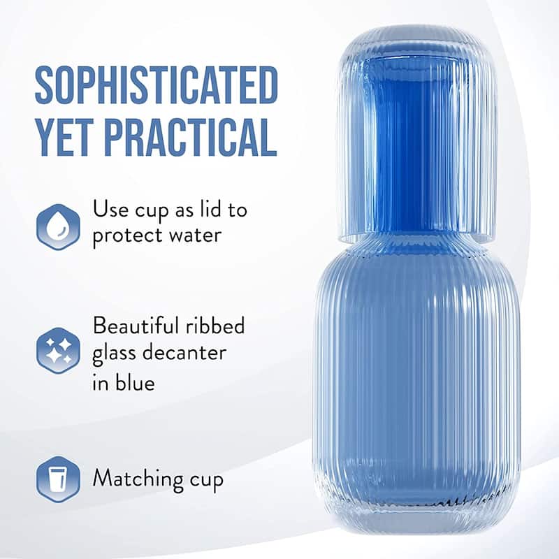 American Atelier Bedside Water Carafe with Tumbler Lid