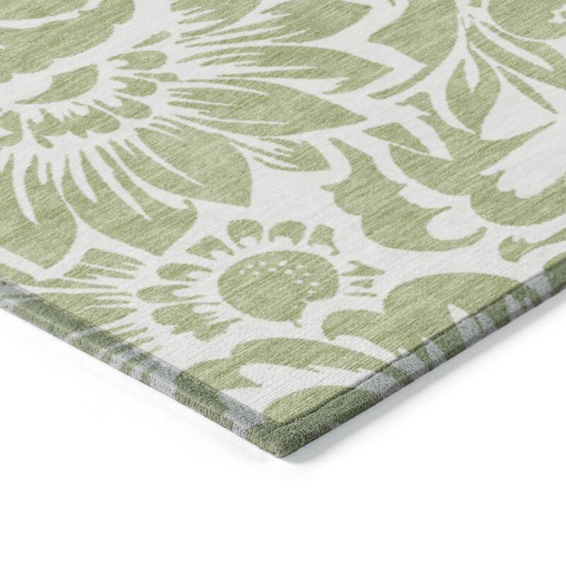 Cafi Botanic Elegance Weather Resistant Timeless Fusion Outdoor Rug
