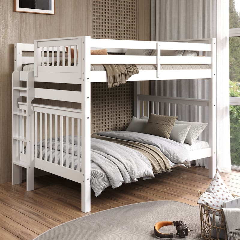 Taylor & Olive Trillium Full over Full Bunk Bed with End Ladder