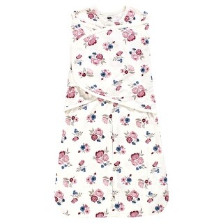 Hudson Baby Infant Girl Convertible Swaddle Sleep Sack, Dusty Rose Floral