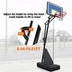 preview thumbnail 2 of 5, Height-Adjustable Portable Basketball Hoop with Shatterproof Backboard