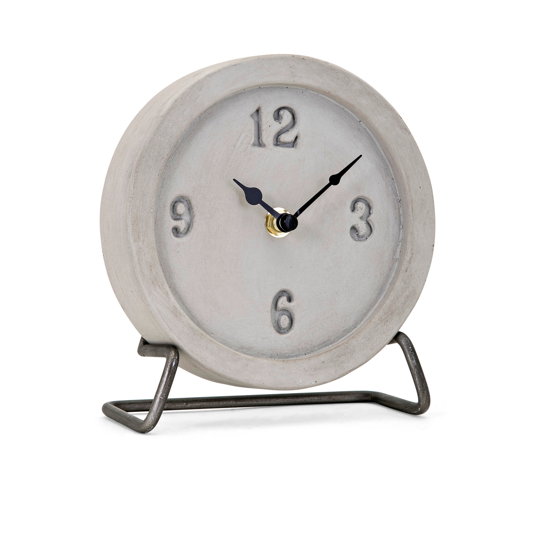 Shop 7 Gray And Black Rustic Finish Decorative Desk Clock With
