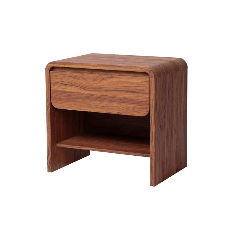 NPD Furniture Delmare KD Side/ End Table with 1 Drawer - Walnut