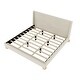 preview thumbnail 6 of 5, Queen Size Wooden Bed Frame,Velvet Upholstered Platform Bed,Cream