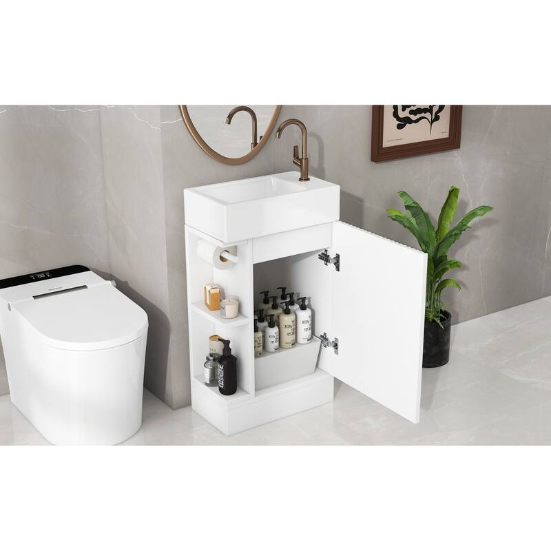 GDFStudio - Amelia Compact Space-Saving Bathroom Vanity