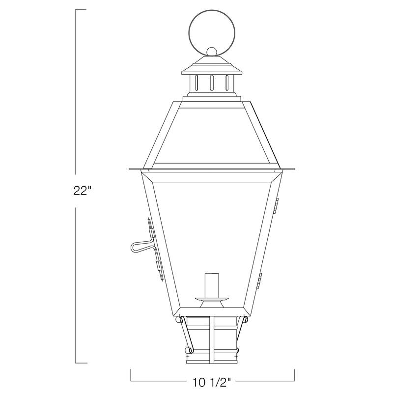 Elk Home Olde Colony Outdoor Post Light - Copper