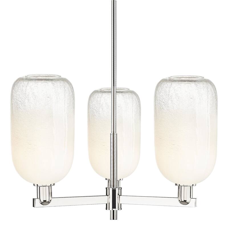 Innovations Lighting 716-3CR-17-18 Brookhaven Cloche Chandelier - Polished Nickel / Opal