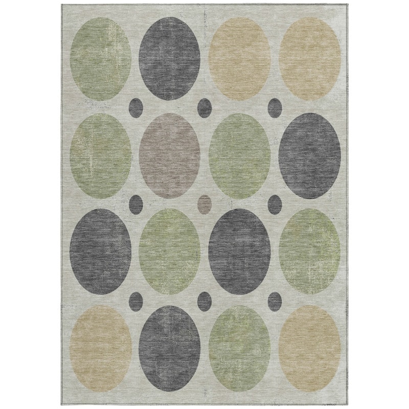 HomeRoots Geometric Transitional Rectangle Outdoor Rug