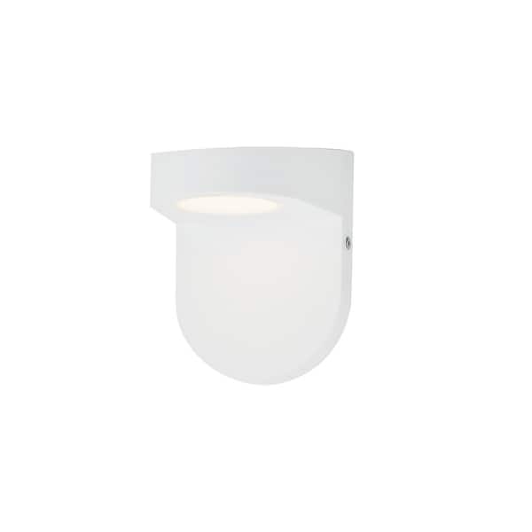 slide 2 of 10, Maxim 86198 Ledge 6" Tall Outdoor Wall Sconce White