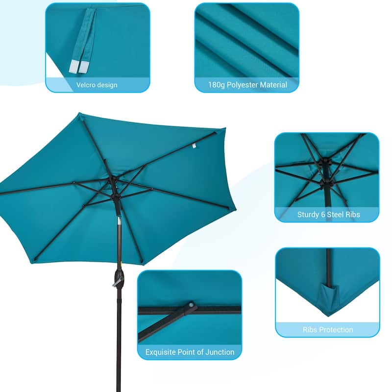 Bonosuki 7.5-foot Waterproof Sunshade Canopy Patio Umbrella