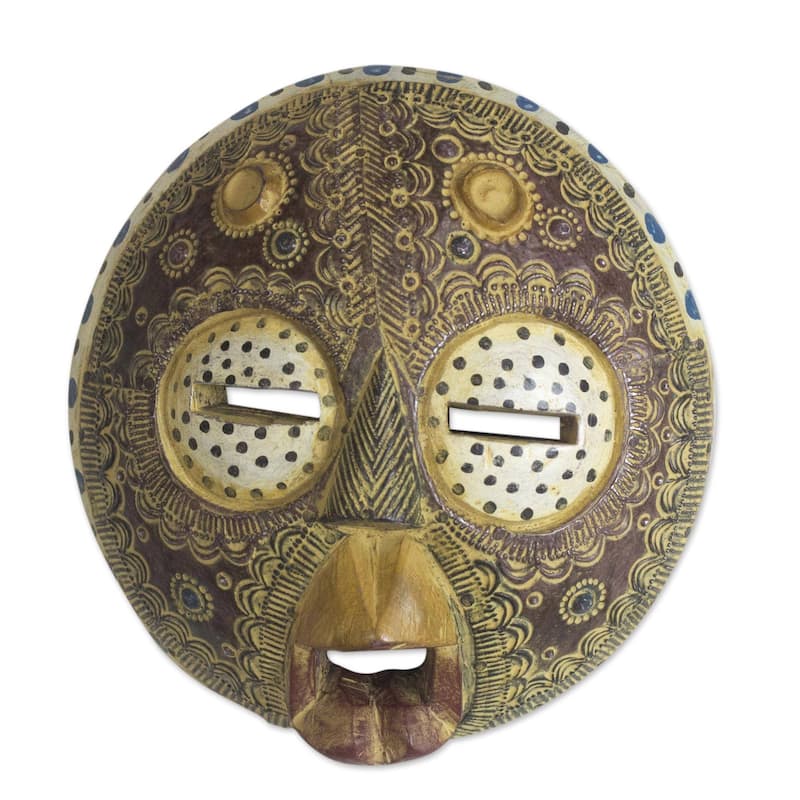 Handmade Faithful Protector African wood mask (Ghana) - Bed Bath ...