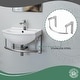 preview thumbnail 5 of 12, White Porcelain Wall Mounted Bathroom Sink with Faucet, Drain, Towel Bar and Overflow