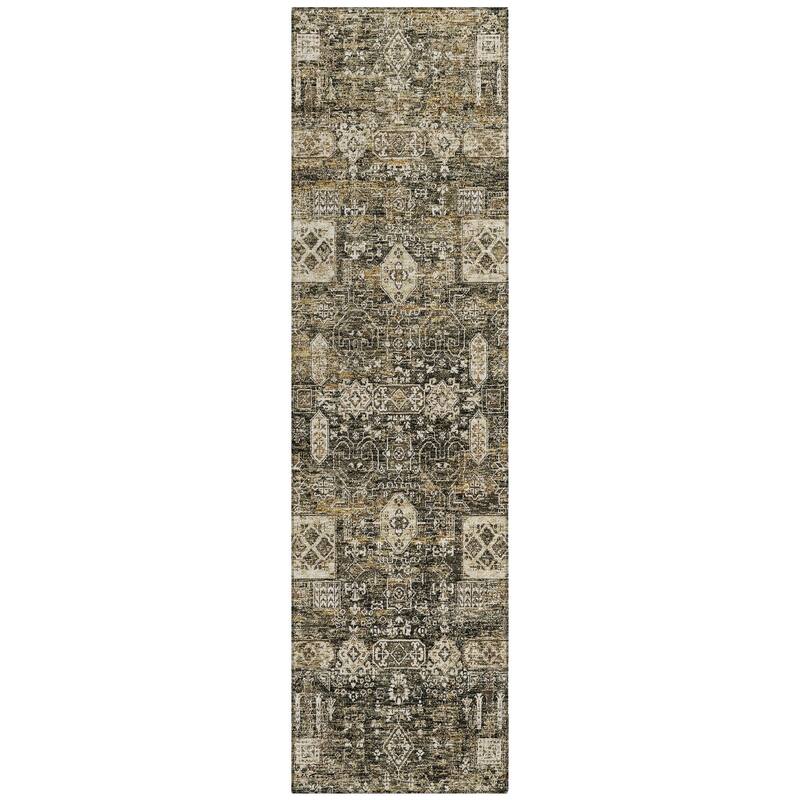 Machine Washable Indoor/ Outdoor Chantille Vintage Traditional Rug