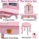 preview thumbnail 6 of 12, Pretend Play Kids Vanity Set with Mirror and Stool
