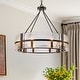 preview thumbnail 29 of 56, Dimmable Large Drum Glass Chandelier for Dining Room High Ceiling Living Room