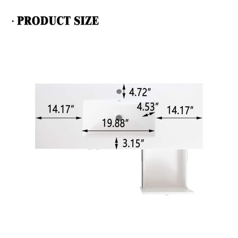 48" Bathroom Vanity Ceramic Sink