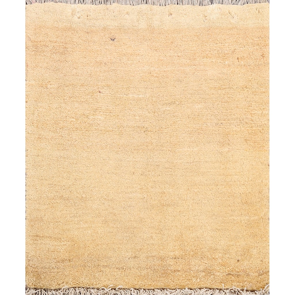Solid Contemporary Gabbeh Persian Area Rug Wool Handmade Carpet - 1'8" x 1'10" Square