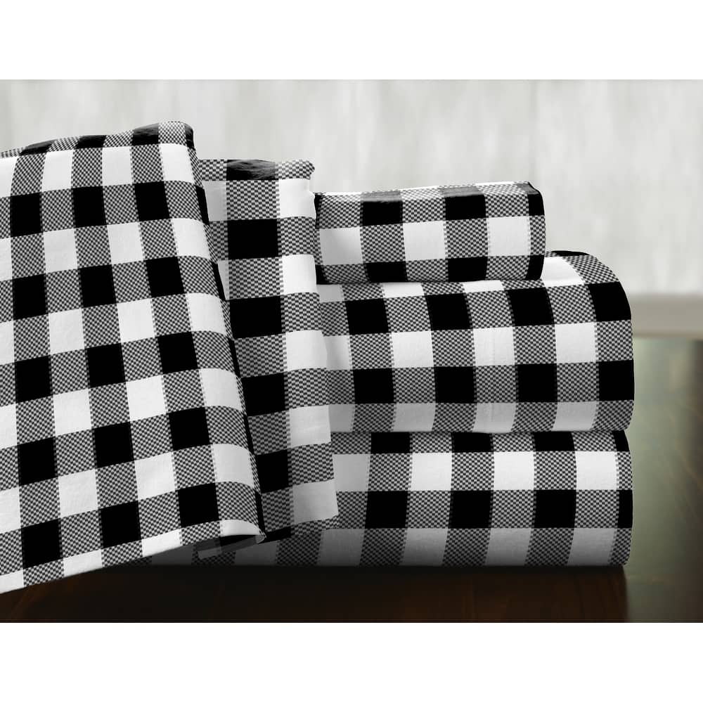 Pointehaven Superior Weight Cotton Deep Pocket Flannel Bed Sheet Set