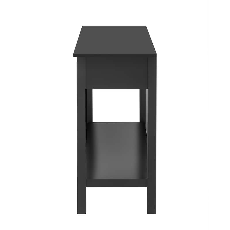 Modern 60" Console Table with 3 Drawers Honeycomb Design for Study Entryway Hallway
