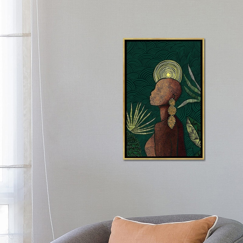 iCanvas "Vea (Teal)" by Bria Nicole Framed Canvas Print