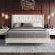 preview thumbnail 7 of 12, Homer Tufted Upholstered Platform Bed Beige - Full