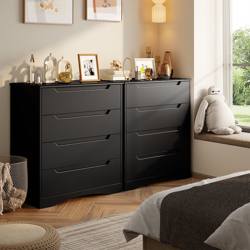 3/4/5/6 Drawer Dresser, Chest of Drawers with Large Storage, Tall Dresser and Organizer Wooden Cabinet