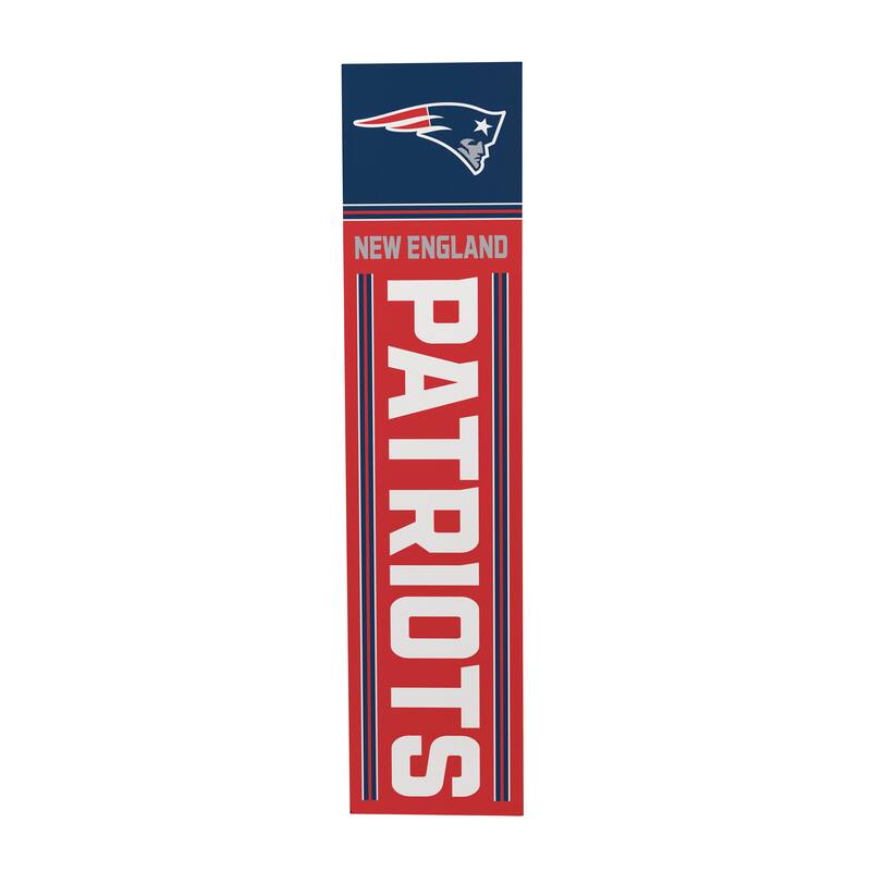 47" Double Sided Seasonal Porch Leaner, New England Patriots - 47" x 11.25"